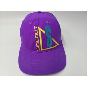 Vintage Sideout Sport Volleyball Nylon Snapback Hat Cap Beach Men Women Purple